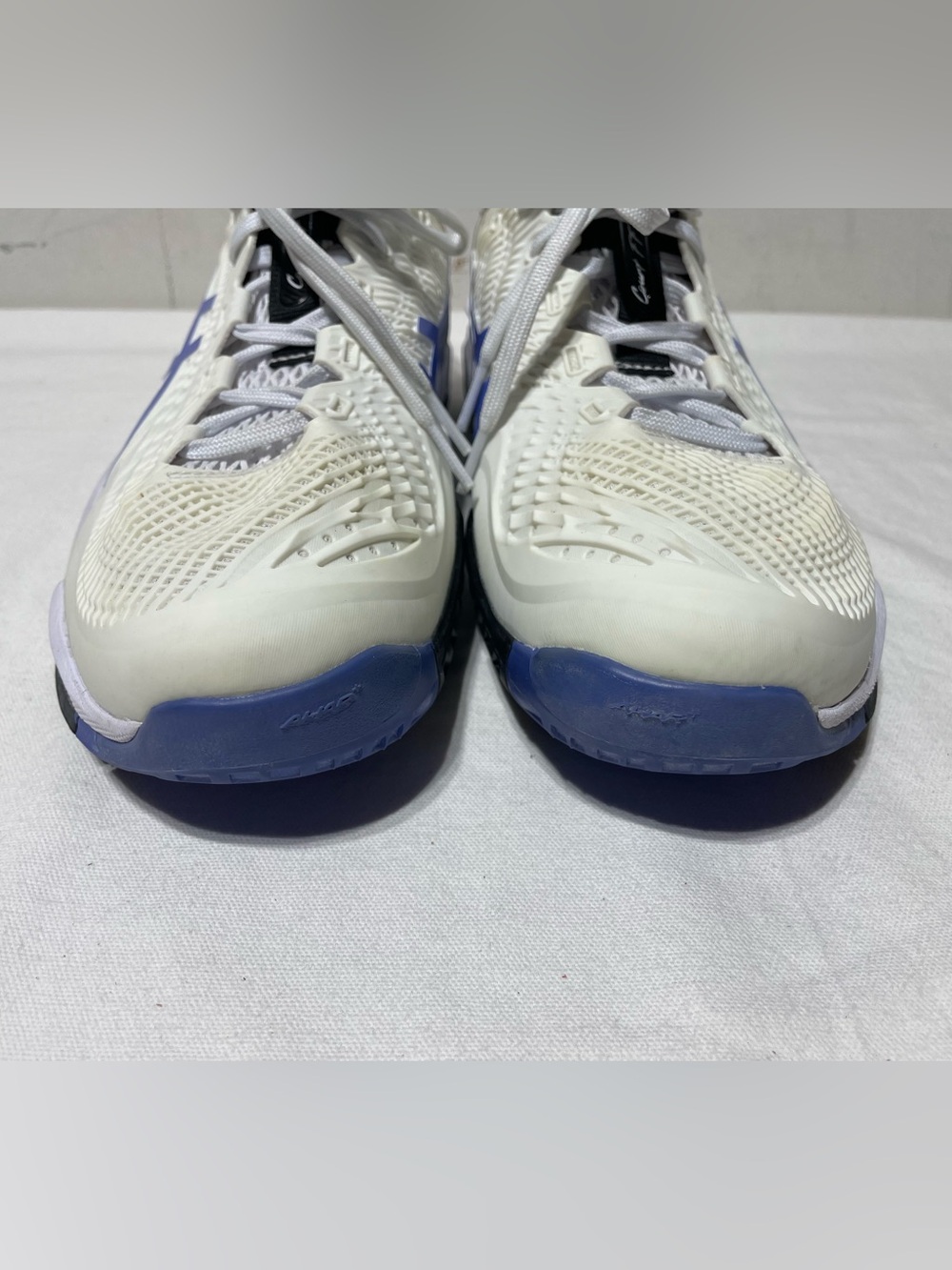 ASICS Gel Resolution 9 Tennis Shoes Mens 11.5 White Blue 1041A370 FlyteFoam - Picture 3 of 16
